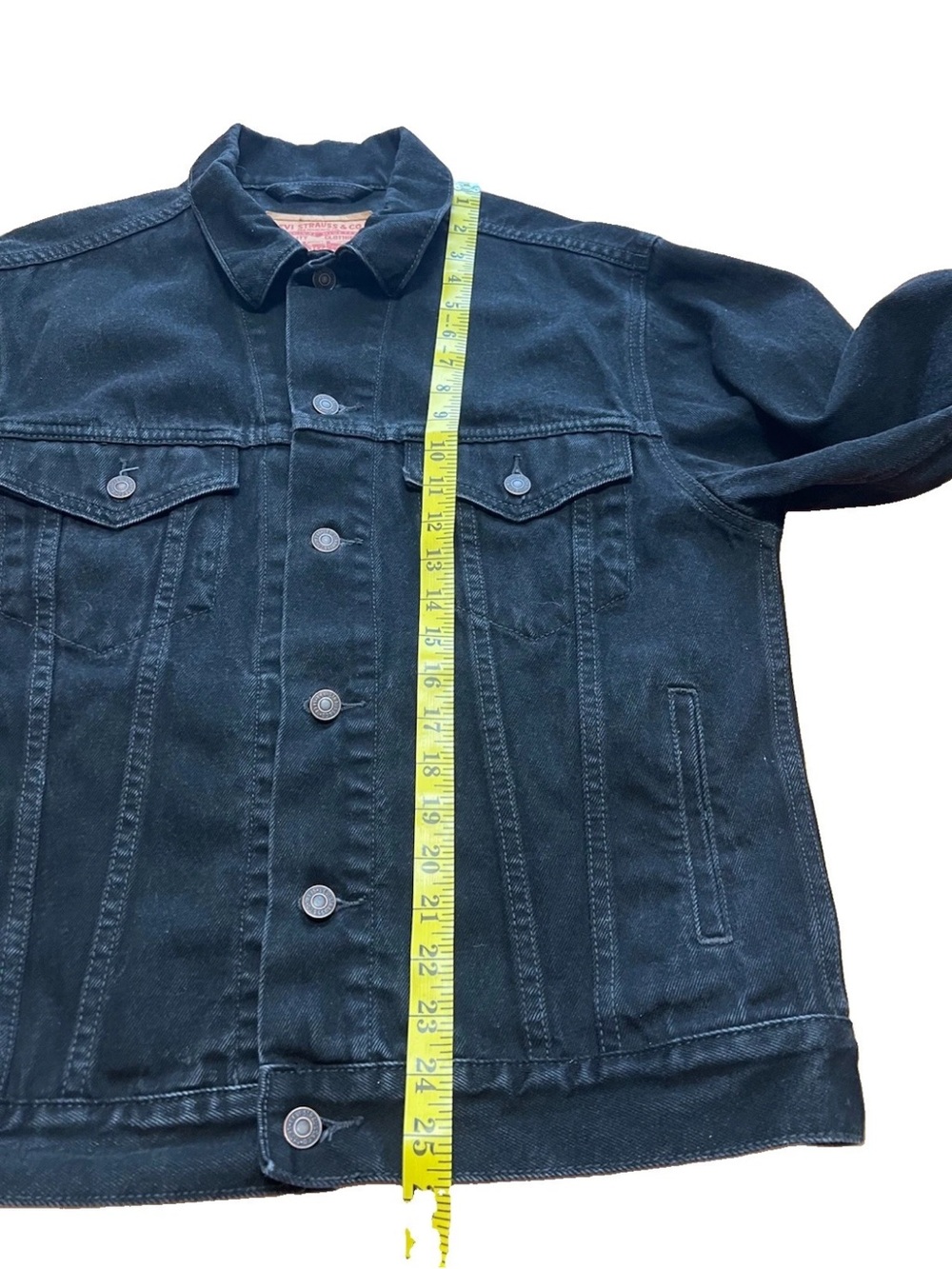 Levi's 70507 0260 Black Denim Trucker Jacket Men's Size M (Roomy) - Picture 7 of 8